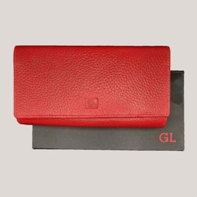 Klasikinė moteriška odinė piniginė GL - raudona Klasikinė moteriška odinė piniginė GL - raudona