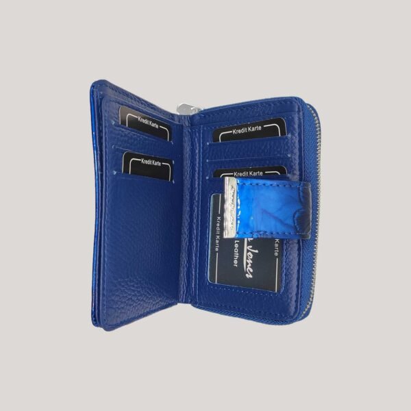 Maža odinė piniginė Jennifer Jones mėlyna (1)