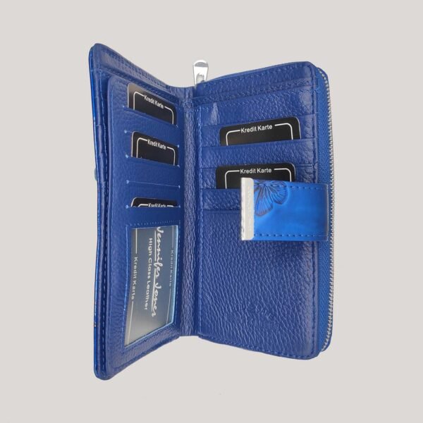 Mėlyna odinė piniginė moterims Jennifer Jones (1)