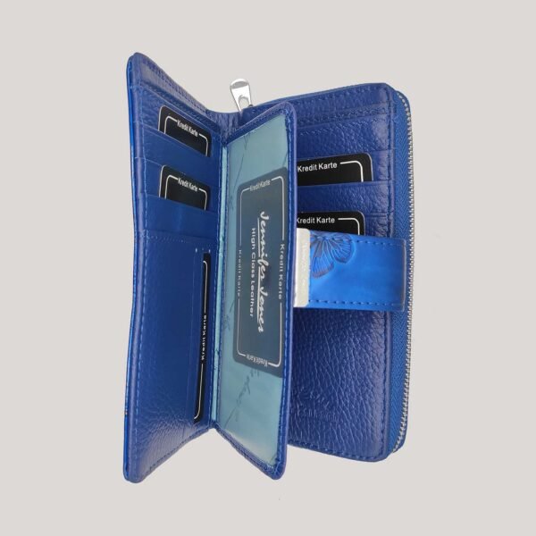 Mėlyna odinė piniginė moterims Jennifer Jones (2)