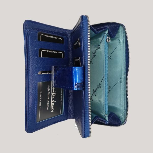 Mėlyna odinė piniginė moterims Jennifer Jones (3)