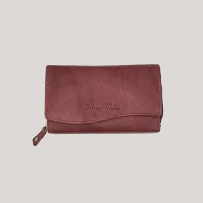 Moteriška odinė piniginė Money Maker - violetinė