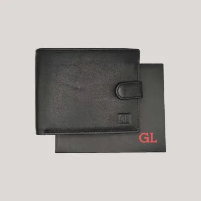 Vyriška odinė piniginė GL - juoda