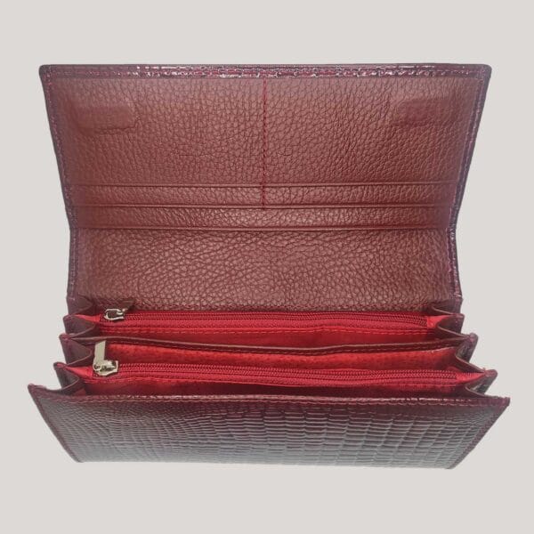 Moteriška odinė piniginė Balisa - bordo (3) Moteriška odinė piniginė Balisa - bordo (3)