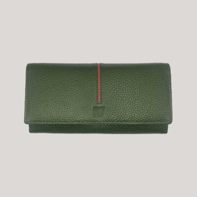 Didelė moteriška odinė piniginė GL - žalia Didelė moteriška odinė piniginė GL - žalia