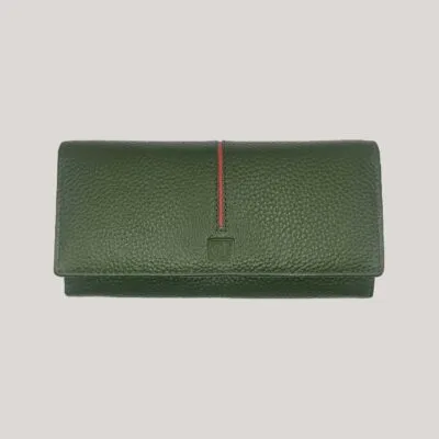 Didelė moteriška odinė piniginė GL - žalia