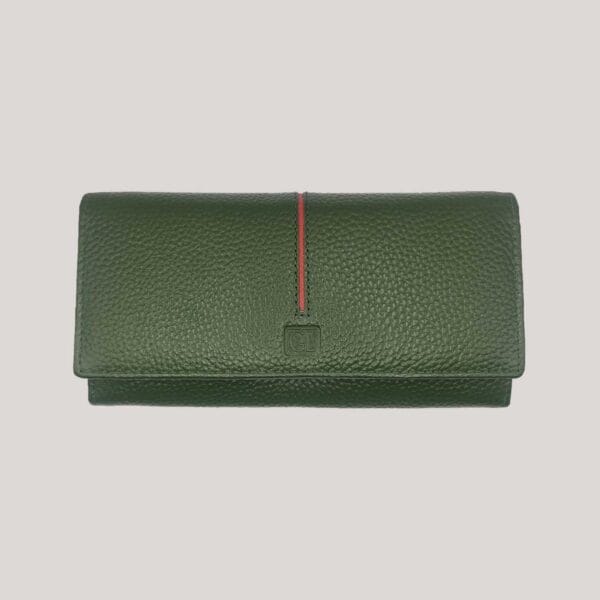 Didelė moteriška odinė piniginė GL - žalia Didelė moteriška odinė piniginė GL - žalia