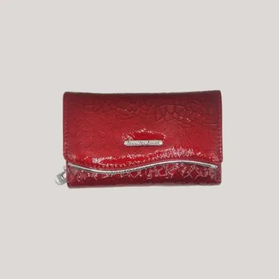 Nedidelė odinė piniginė Jennifer Jones - raudona