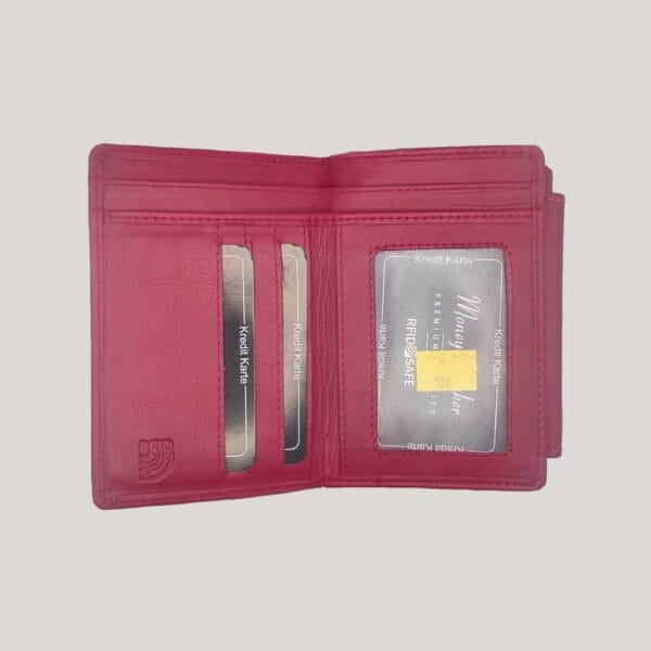 Moteriška odinė piniginė Money Maker - rožinė (2) Moteriška odinė piniginė Money Maker - rožinė (2)