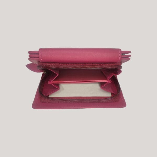 Moteriška odinė piniginė Money Maker - rožinė (4) Moteriška odinė piniginė Money Maker - rožinė (4)