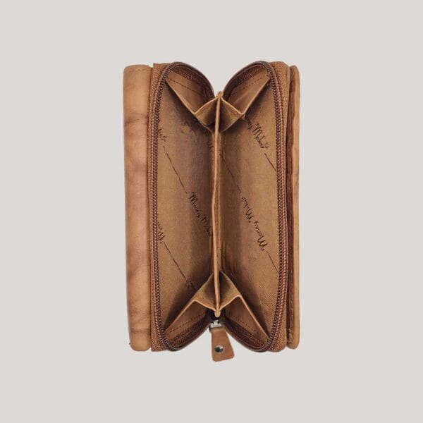 Moteriška odinė piniginė Money Maker - šviesiai ruda (5) Moteriška odinė piniginė Money Maker - šviesiai ruda (5)