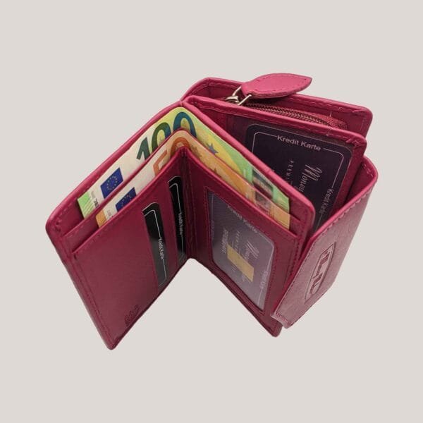 Moteriška odinė piniginė Money Maker - rožinė (5)