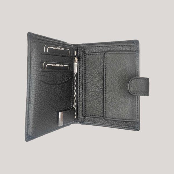 Vyriška odinė piniginė - juoda (2) Vyriška odinė piniginė - juoda (2)