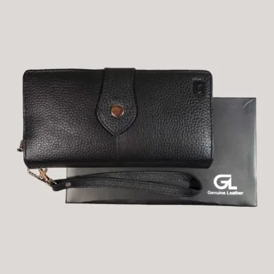 Odinė piniginė-delninė GL - juoda