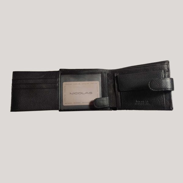 Vyriška odinė piniginė Nicolas - juoda (4) Vyriška odinė piniginė Nicolas - juoda (4)