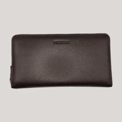 Vyriška odinė piniginė-delninė Nicolas - ruda
