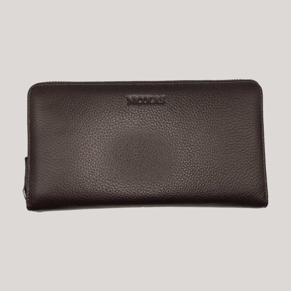 Vyriška odinė piniginė-delninė Nicolas - ruda Vyriška odinė piniginė-delninė Nicolas - ruda