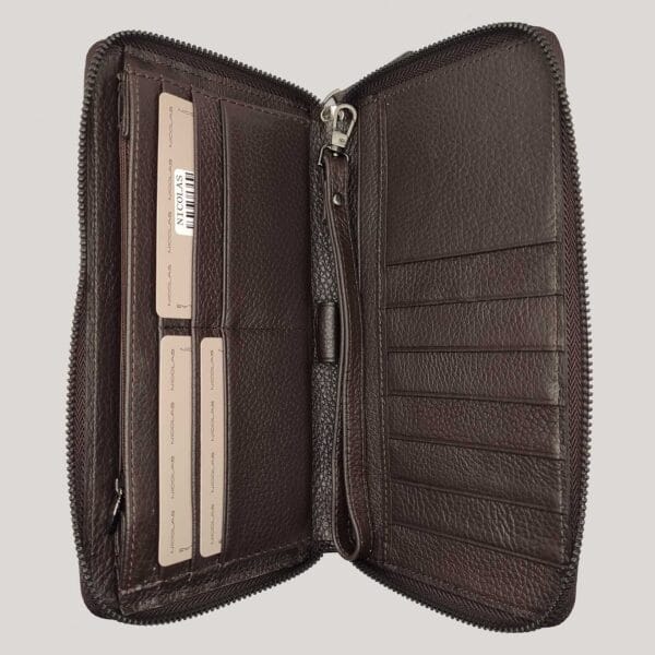 Vyriška odinė piniginė-delninė Nicolas - ruda (2) Vyriška odinė piniginė-delninė Nicolas - ruda (2)