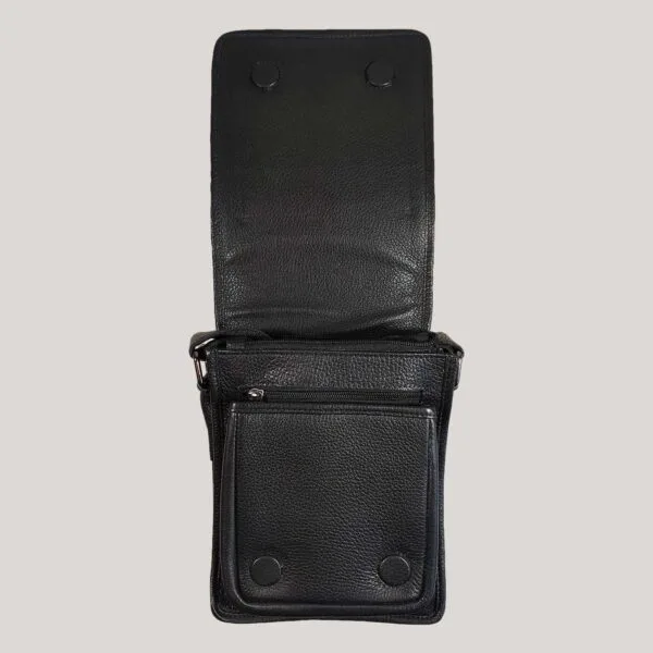 Vyriška odinė rankinė Gajane - juoda (7)