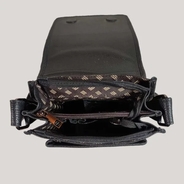 Vyriška odinė rankinė Gajane - juoda (8)