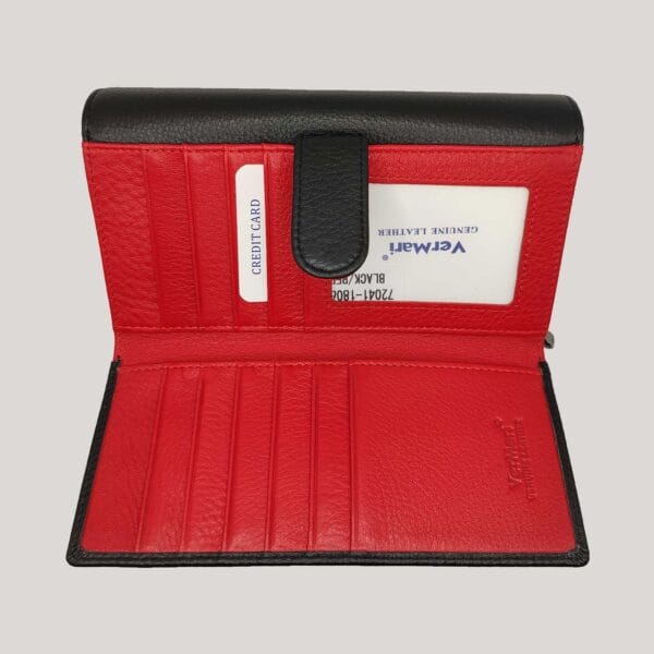 Moteriška odinė piniginė Vermari - juoda (5) Moteriška odinė piniginė Vermari - juoda (5)