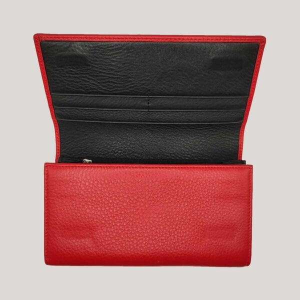 Moteriška odinė piniginė Vermari - raudona (2) Moteriška odinė piniginė Vermari - raudona (2)