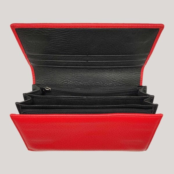 Moteriška odinė piniginė Vermari - raudona (3) Moteriška odinė piniginė Vermari - raudona (3)