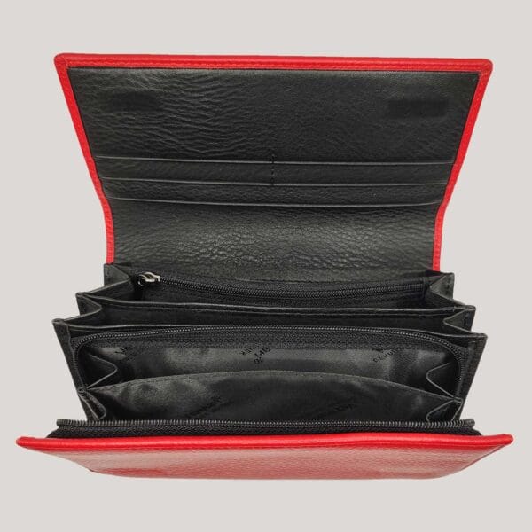 Moteriška odinė piniginė Vermari - raudona (4) Moteriška odinė piniginė Vermari - raudona (4)