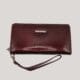 Odinė piniginė su rankenėle Jennifer Jones - bordo