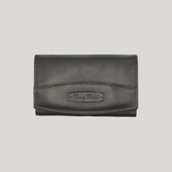 Klasikinė odinė piniginė Money Maker - juoda