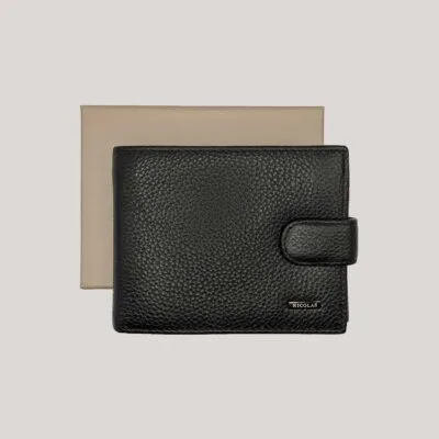 Vyriška odinė piniginė Nicolas - juoda