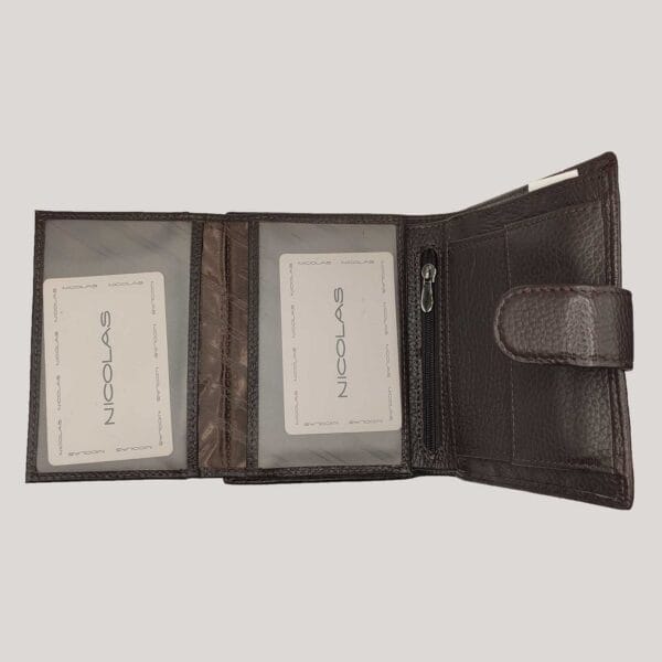 Vyriška odinė piniginė Nicolas - ruda (3)