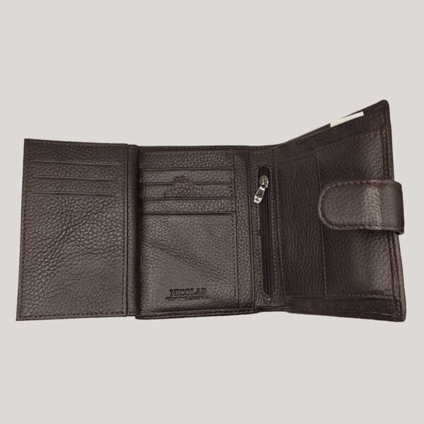 Vyriška odinė piniginė Nicolas - ruda (4)
