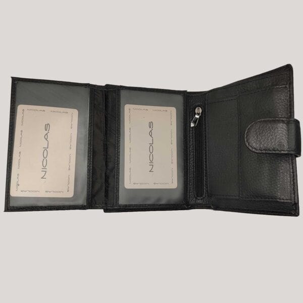 Vyriška odinė piniginė Nicolas - juoda (3)