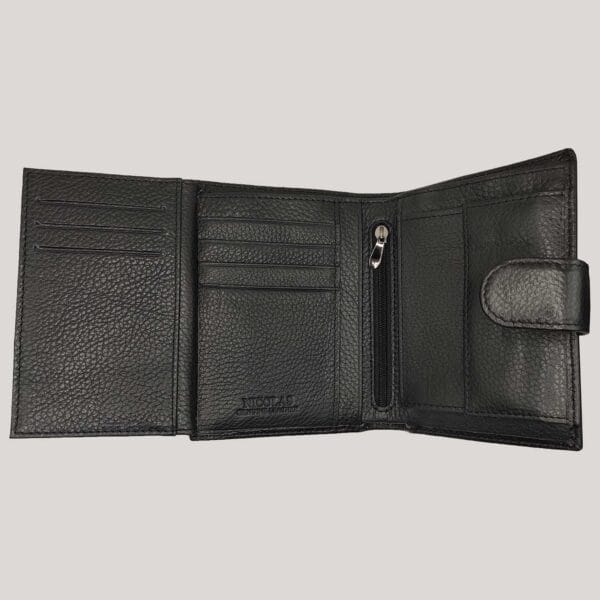 Vyriška odinė piniginė Nicolas - juoda (4)