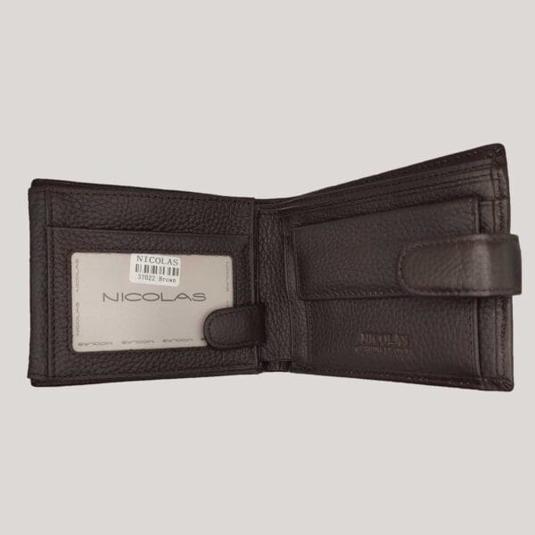 Vyriška odinė piniginė Nicolas - ruda (2)