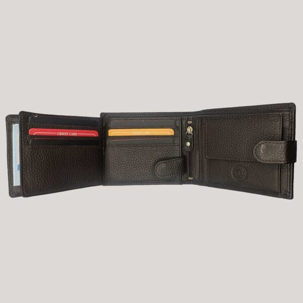 Klasikinė vyriška odinė piniginė GL - ruda (4)