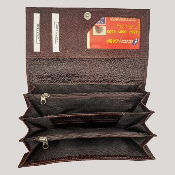 Talpi odinė piniginė moterims GL - ruda (3)