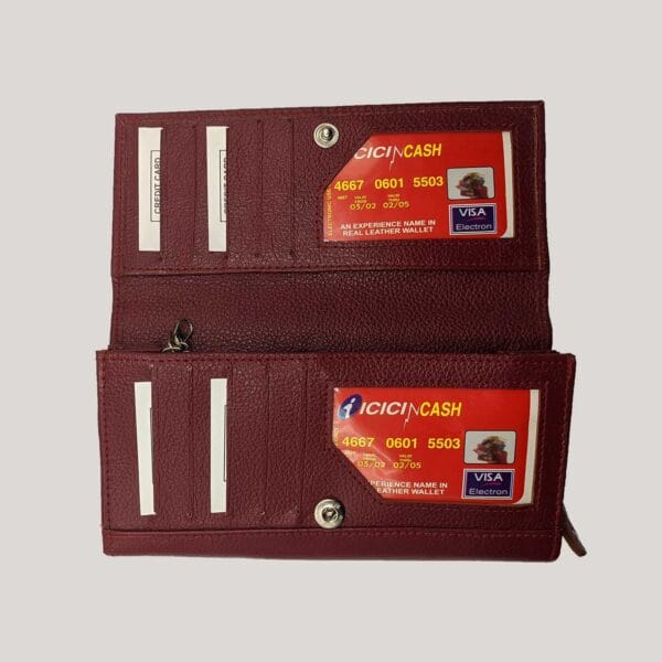 Talpi odinė piniginė moterims GL - raudona (2)