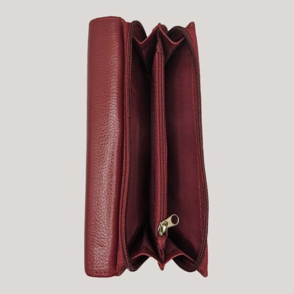 Talpi odinė piniginė moterims GL - raudona (5)