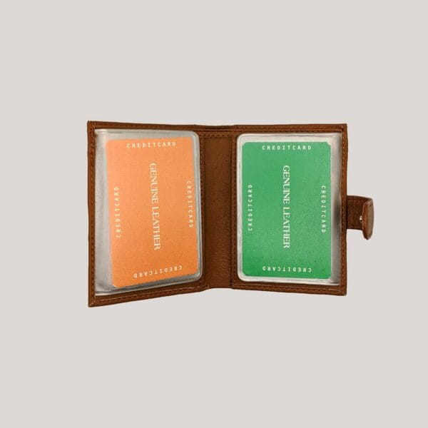 Odinis kortelių dėklas GL - šviesiai ruda (2)