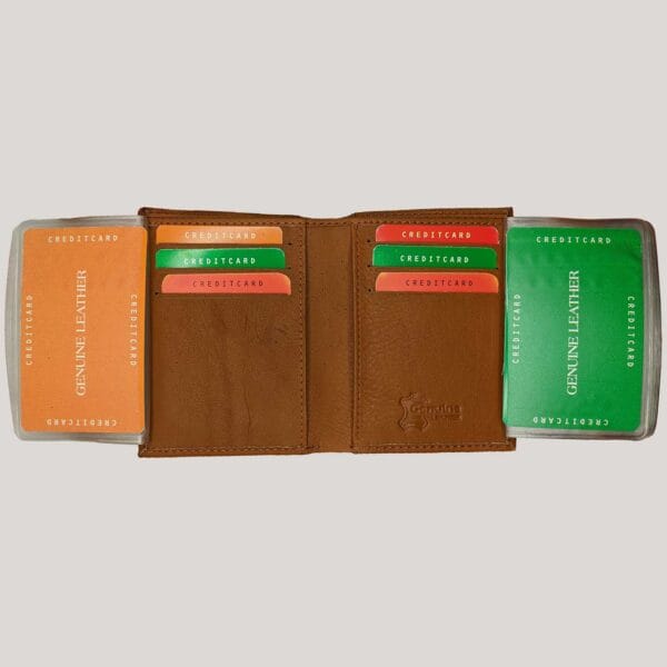 Odinis kortelių dėklas GL - šviesiai ruda (3)