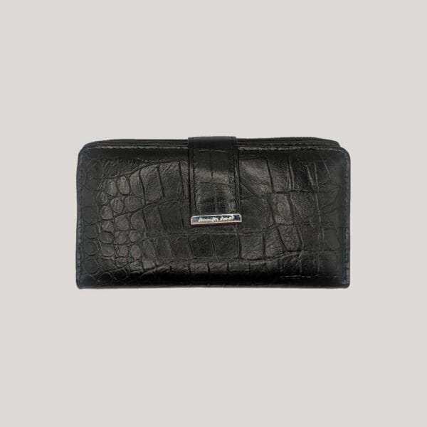 Moteriška odinė piniginė Jennifer Jones - juoda