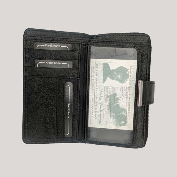 Moteriška odinė piniginė Jennifer Jones - juoda (2)