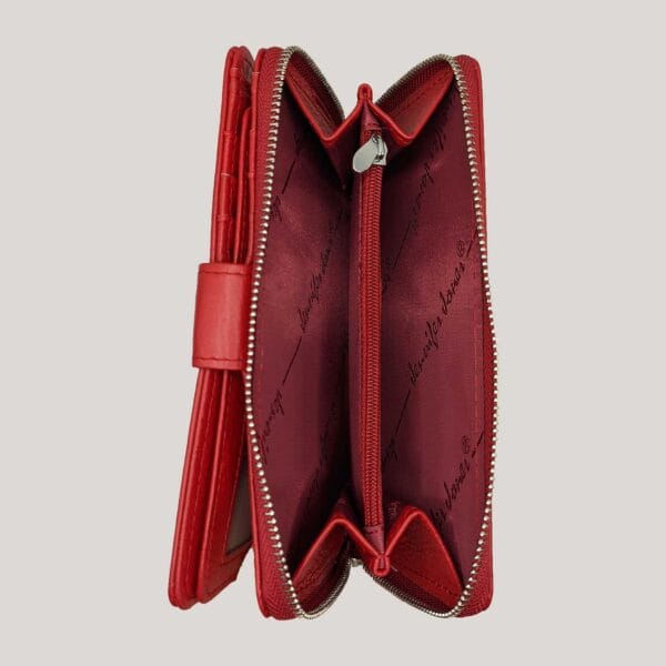 Odinė piniginė Jennifer Jones - raudona (4)