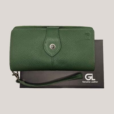 Talpi odinė piniginė-delninė GL - žalia