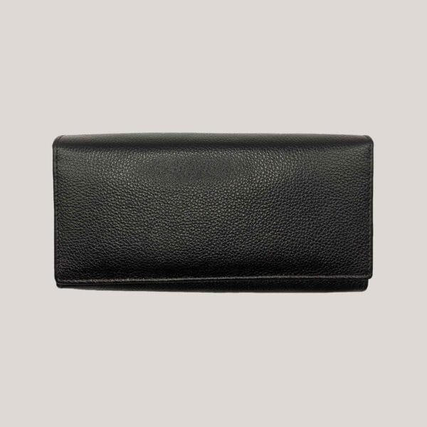 Didelė odinė piniginė moterims GL - juoda