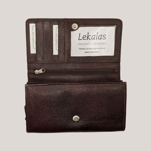 Odinė piniginė moterims GL - ruda (2) Odinė piniginė moterims GL - ruda (2)