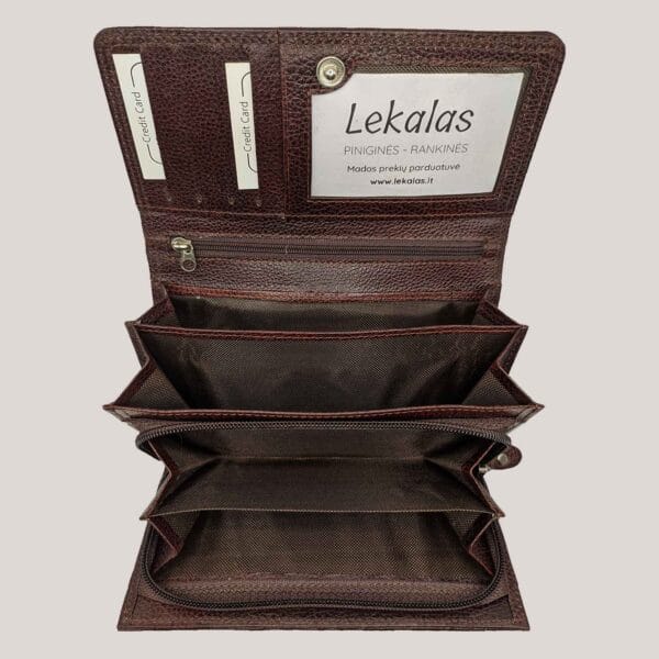 Odinė piniginė moterims GL - ruda (3) Odinė piniginė moterims GL - ruda (3)