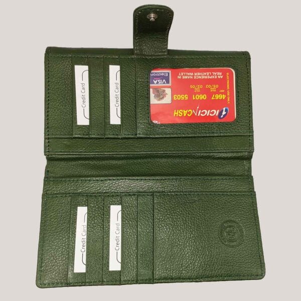 Odinė piniginė moterims GL - žalia (5)